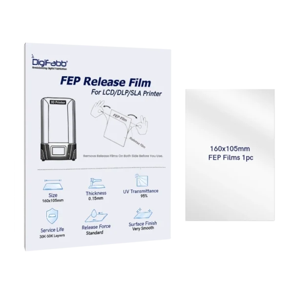 DigiFabb 160 X 105 X 0.150mm FEP Release Film for Resin 3D Printers - DigiFabb India