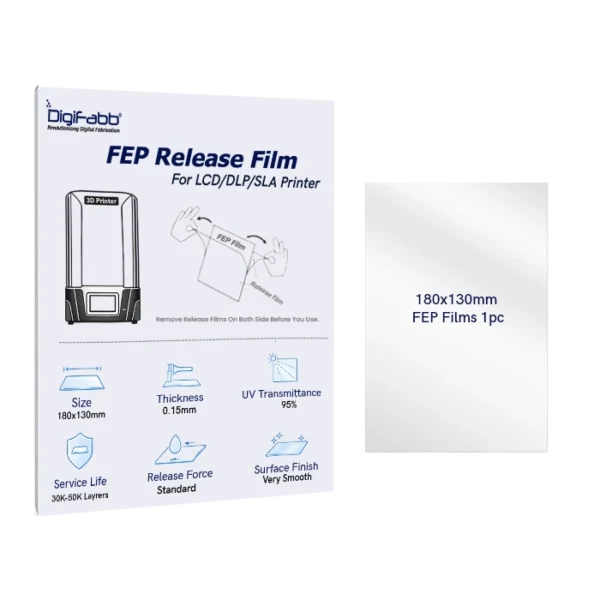 DigiFabb 180 X 130 X 0.150mm FEP Release Film for Resin 3D Printers - DigiFabb India