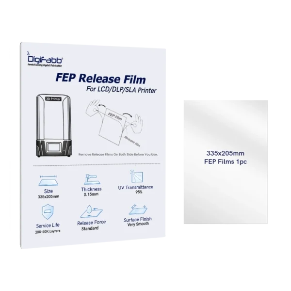 DigiFabb 335 X 205 X 0.150mm FEP Release Film for Resin 3D Printers - DigiFabb India