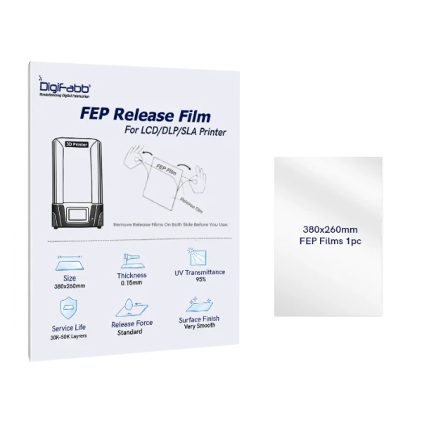DigiFabb 380 X 260 X 0.150mm FEP Release Film for Resin 3D Printer - DigiFabb India