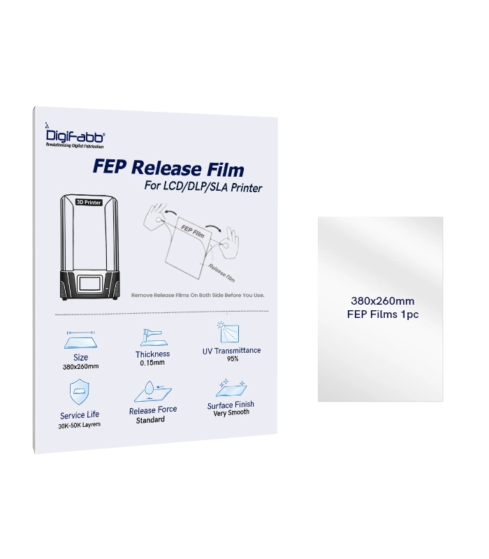 380x260mm_Fep_films_1pc DigiFabb 380 X 260 X 0.150mm FEP Release Film for Resin 3D Printer - Image 1
