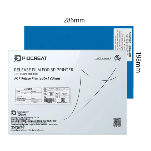Piocreat ACF Release Film 286 x 198 mm (For Resin 3D Printers). - DigiFabb India